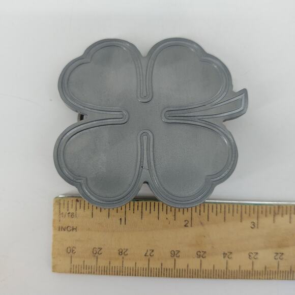 Lucky Shamrock Mens Belt Buckle 4 Leaf Clover St. Patrick's Patty Day Good - Picture 6 of 10